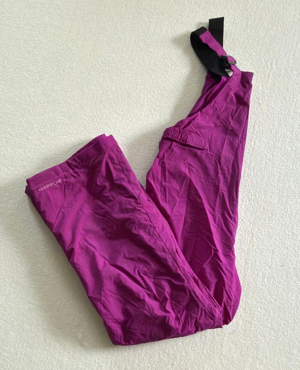 Columbia Youth Girls Large 14/16 Purple Snow Bib Pants Ski Overalls SG8394